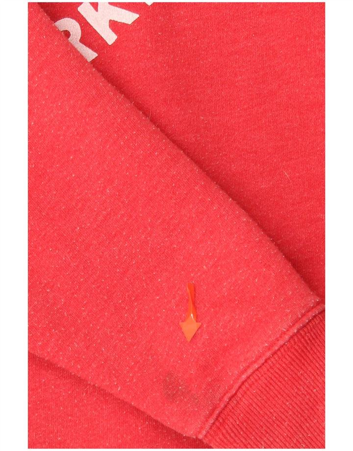 Jack Wills Ανδρικό πουλόβερ με κουκούλα με φερμουάρ, μικρό κόκκινο βαμβακερό