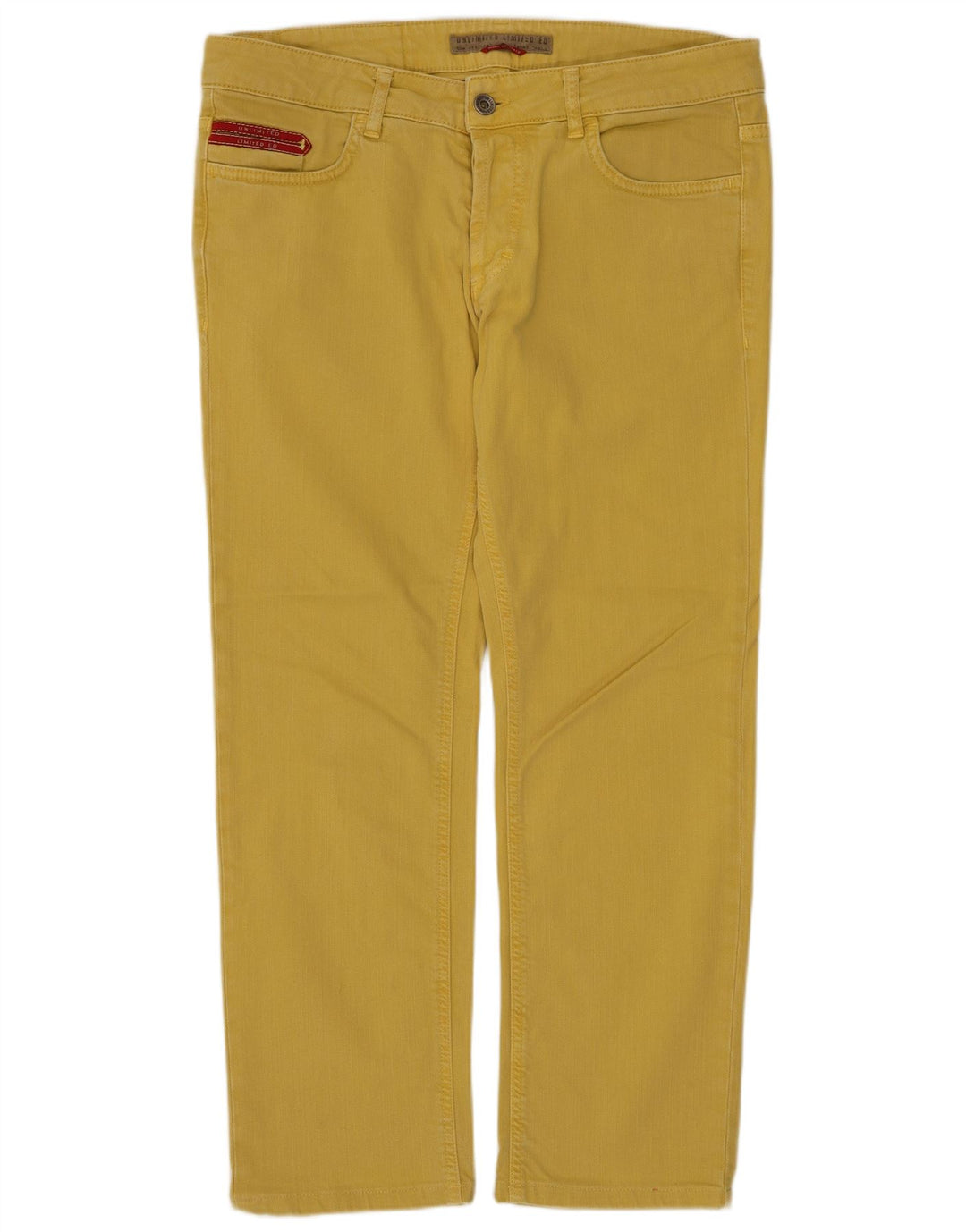 ΑΠΕΡΙΟΡΙΣΤΟ Ανδρικό Cropped Jeans W31 L25 Yellow Cotton