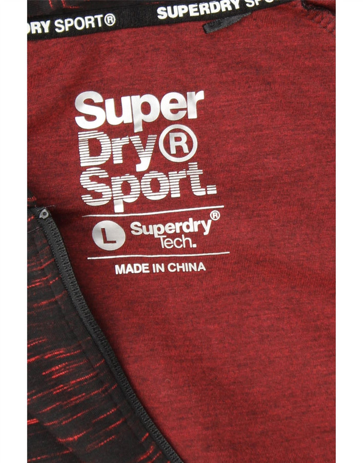 SUPERDRY Γυναικείο πουλόβερ με κουκούλα με φερμουάρ UK 16 μεγάλες μαύρες φλύκταινες