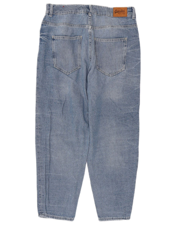 Superdry Womens Ruby High Waist Crop Slim Jeans W30 L24 Blue Cotton
