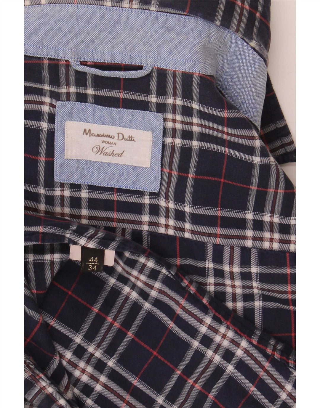 Massimo Dutti Γυναικείο πουκάμισο EU 34 XS Navy Blue Check