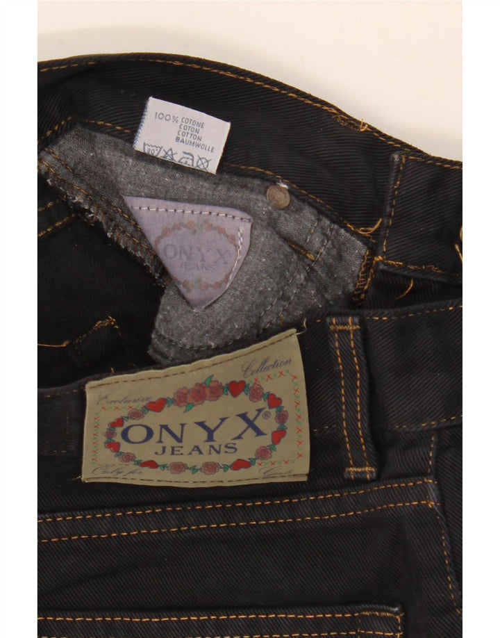 Γυναικείο τζιν κωνικό ONYX W29 L28 μαύρο βαμβακερό