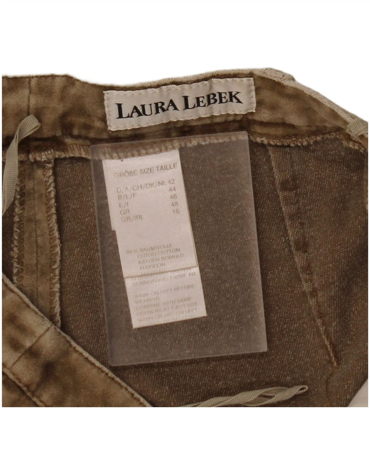 LAURA LEBEK Γυναικείο Bootcut Casual Παντελόνι UK 16 Large W32 L32 Brown