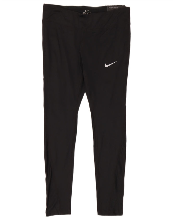 Γυναικείο κολάν Nike Dri Fit UK 14 Μεγάλο μαύρο πολυεστέρα
