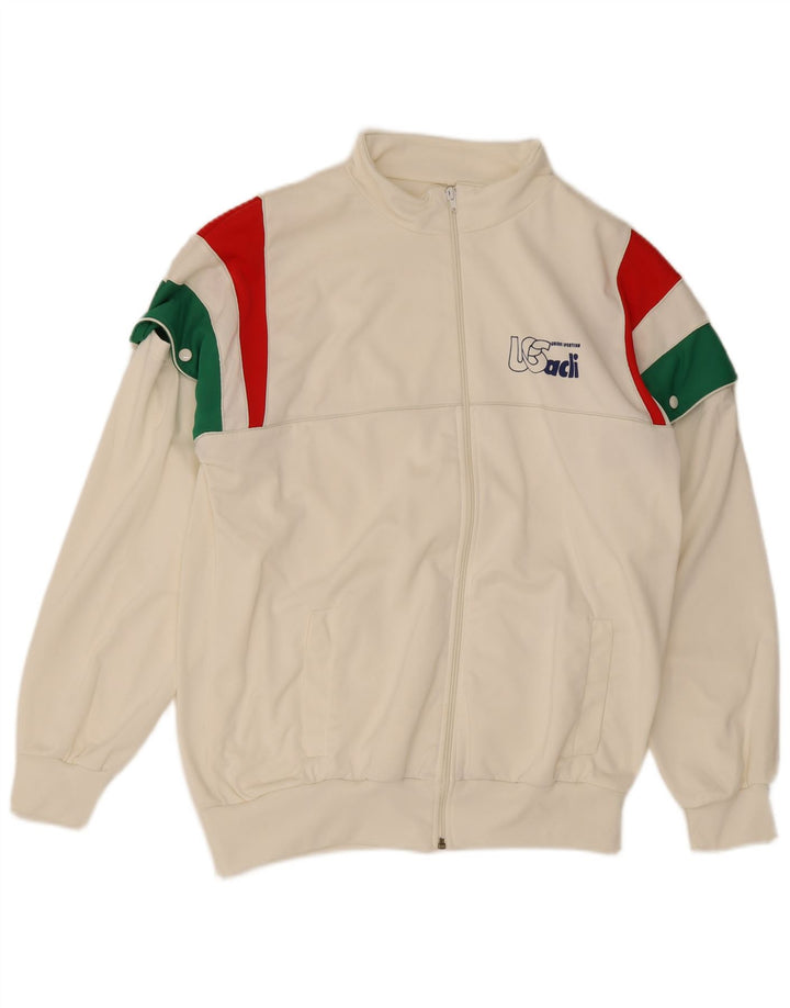Ανδρική φόρμα Vintage Graphic Top Jacket IT 54 XL White Colourblock