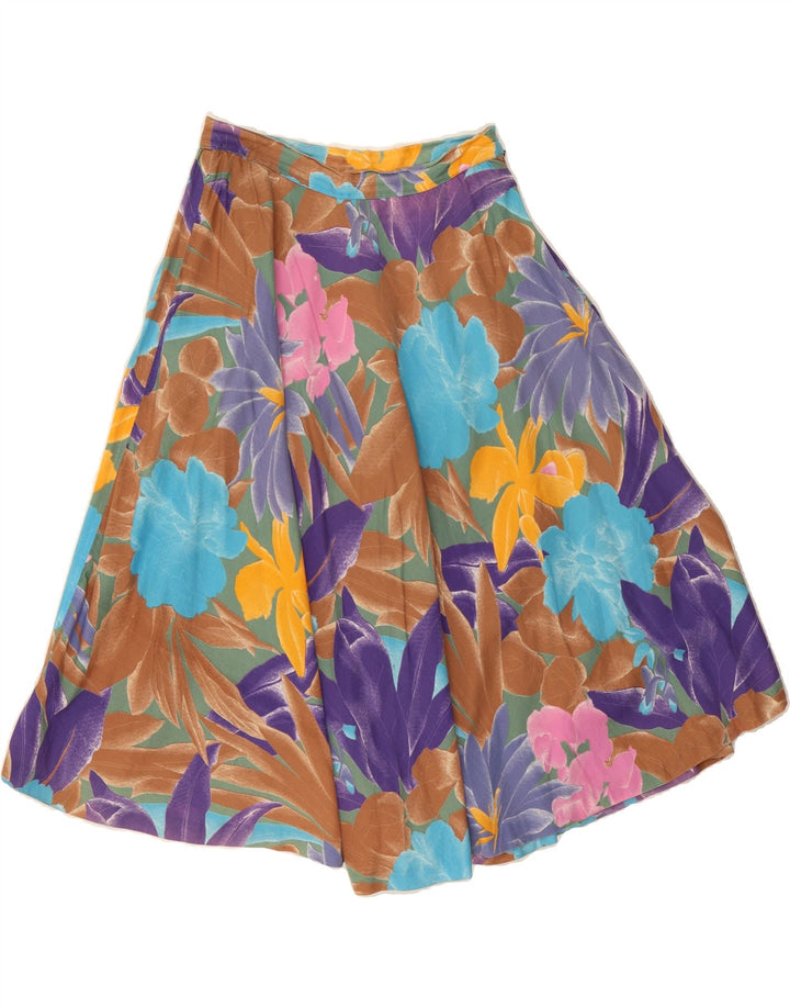 VINTAGE Womens A-Line Skirt W28 Medium Multicoloured Floral Vintage Vintage and Second-Hand Vintage from Messina Hembry 