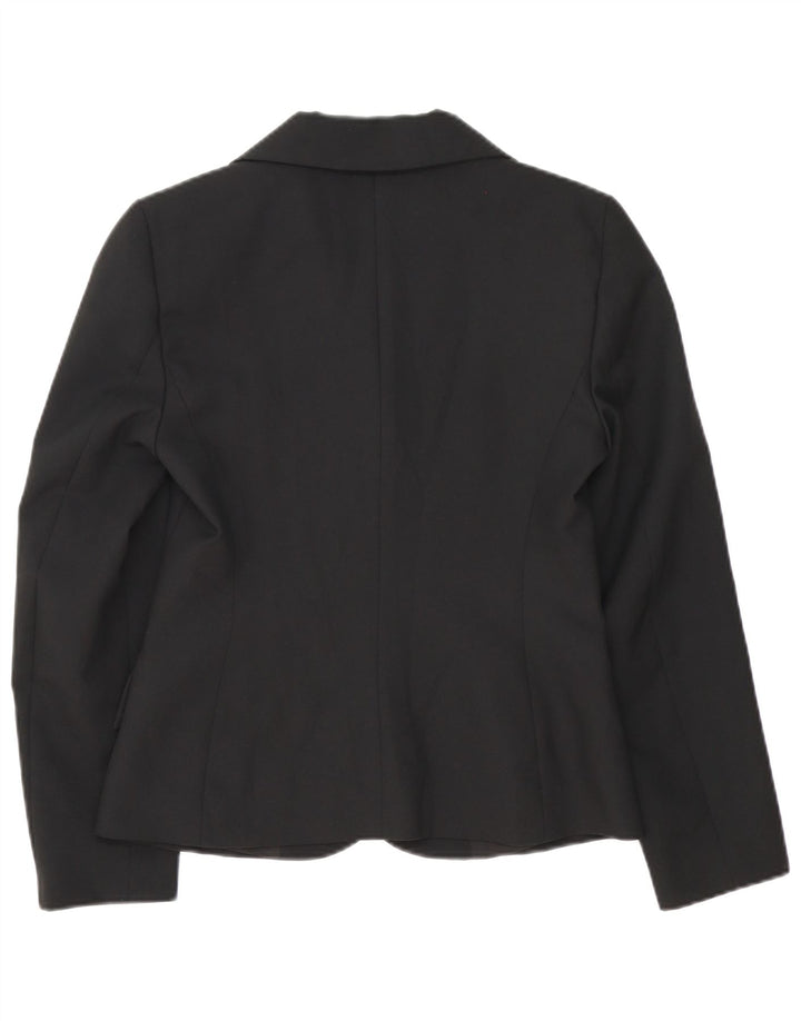 Benetton Γυναικείο Μπουφάν Blazer 3 Κουμπιών IT 42 Μεσαίο Μαύρο Πολυεστέρας