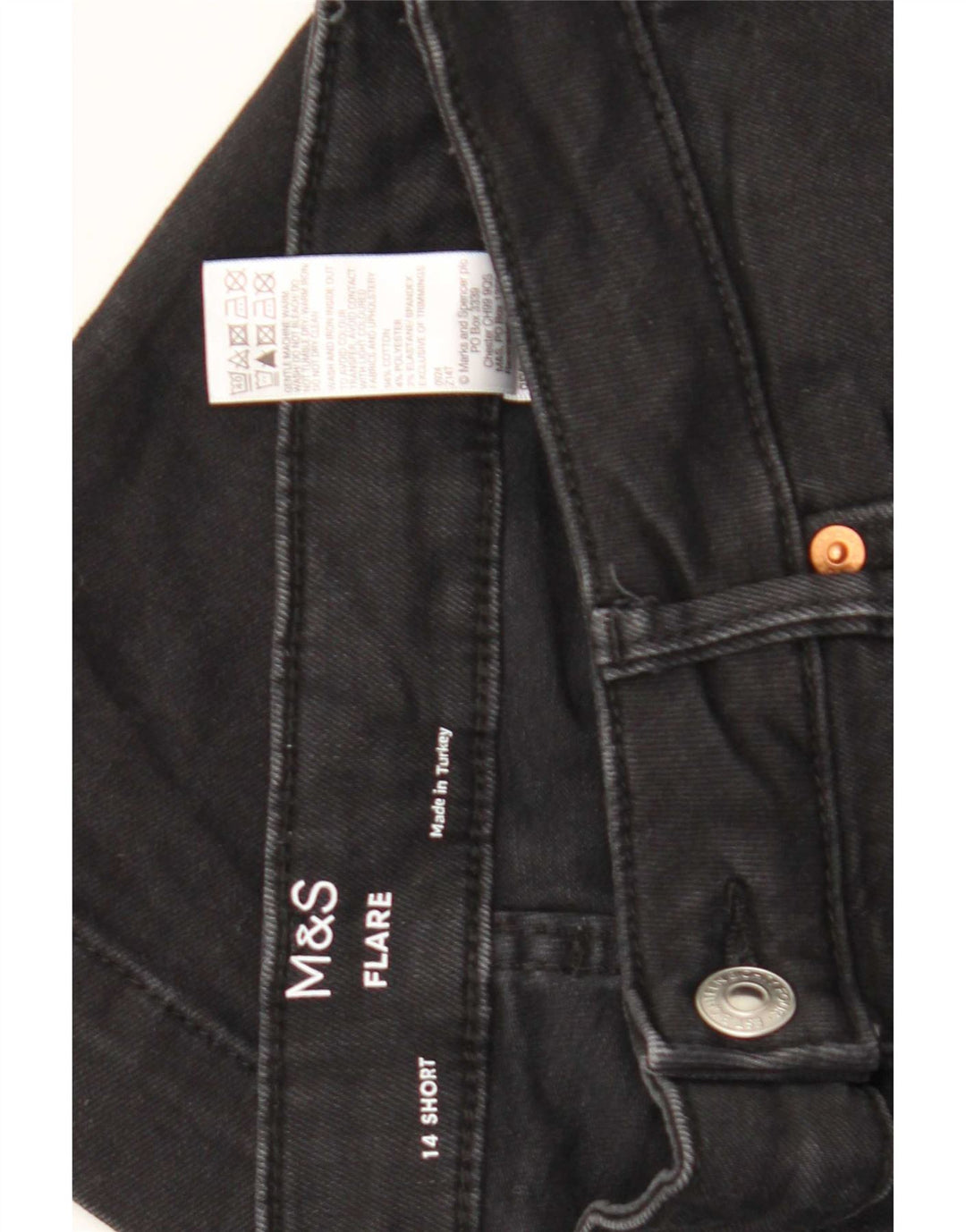 Marks & Spencer Γυναικεία τζιν UK 14 Large W32 L27 Μαύρο βαμβακερό