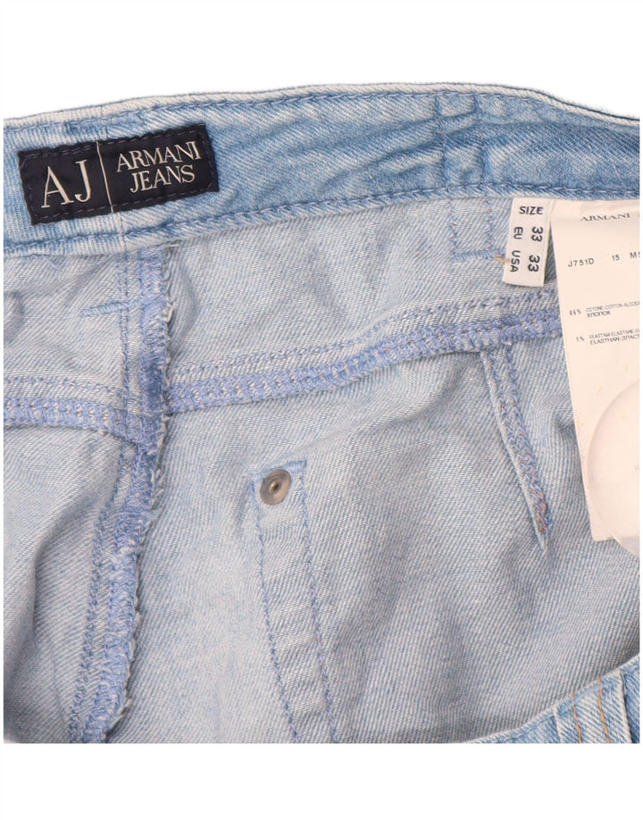 Armani Γυναικείο ίσιο τζιν W33 L34 Μπλε βαμβακερό