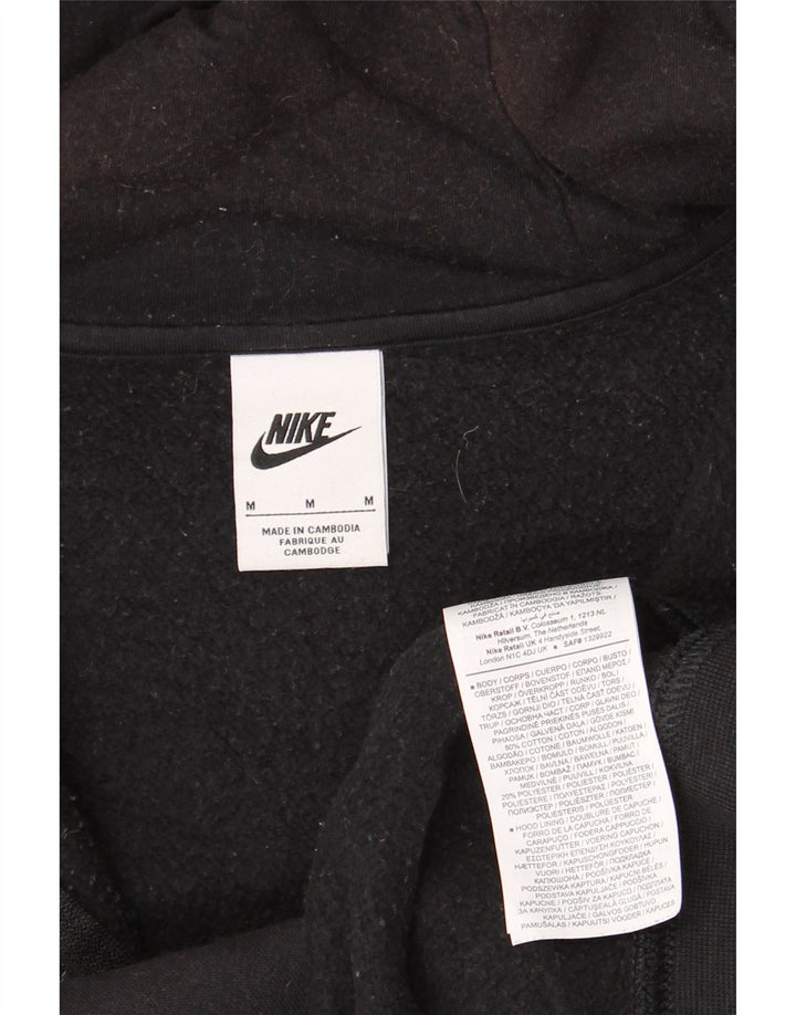 Ανδρικό πουλόβερ Nike με φερμουάρ, μεσαίο μαύρο βαμβακερό