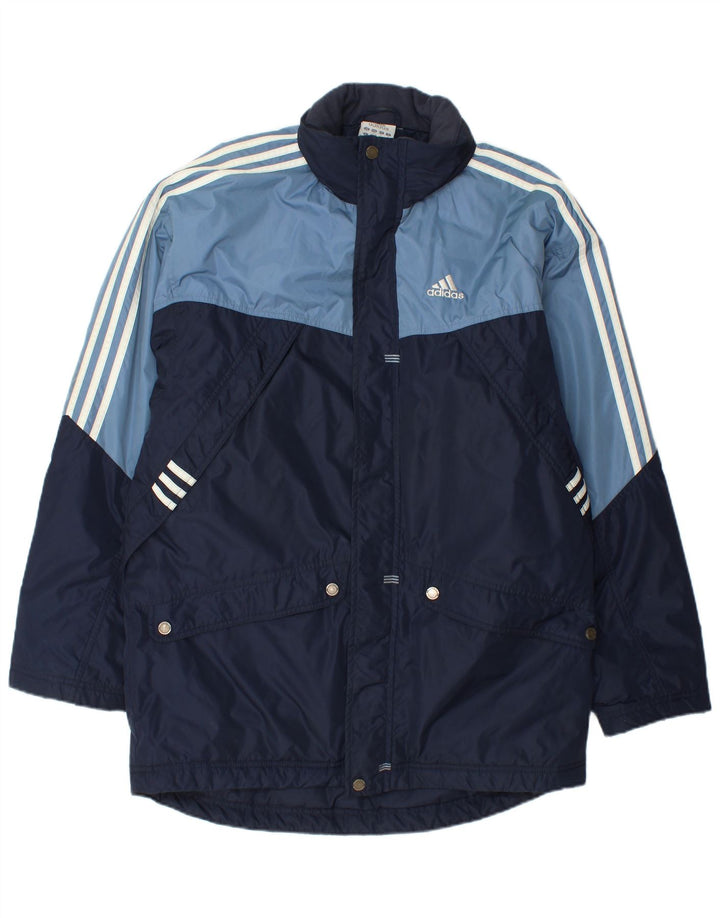 Ανδρικό μπουφάν ADIDAS γραφικό αντιανεμικό UK 36 Small Navy Blue Colourblock