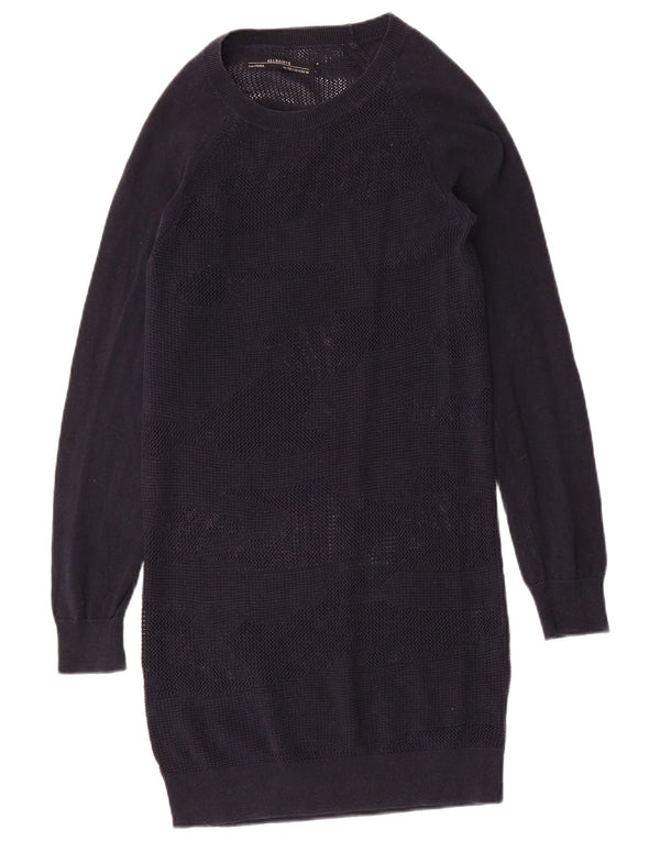 Γυναικείο φόρεμα All Saints See Through μακρυμάνικο φόρεμα UK 8 Small Navy Blue