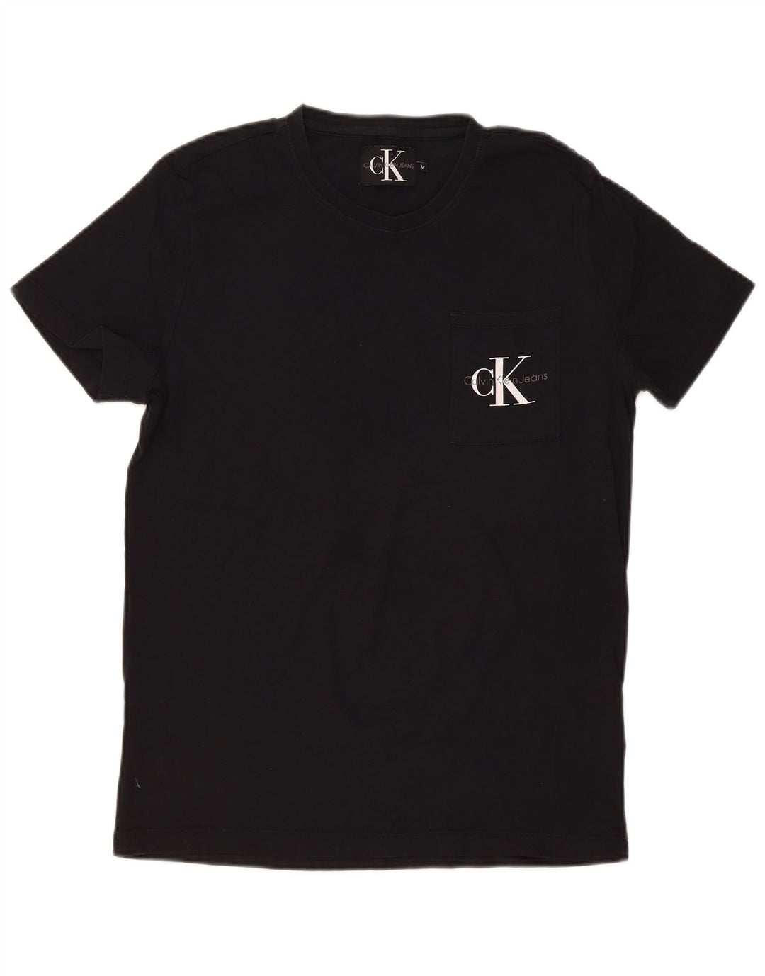Ανδρικό γραφικό μπλουζάκι Calvin Klein Τοπ μεσαίο μαύρο βαμβακερό