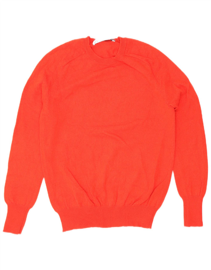 Zara Γυναικείο πουλόβερ με λαιμόκοψη UK 10 Small Red Wool