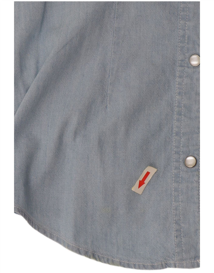 Lee Γυναικείο Αμάνικο πουκάμισο UK 10 Small Blue