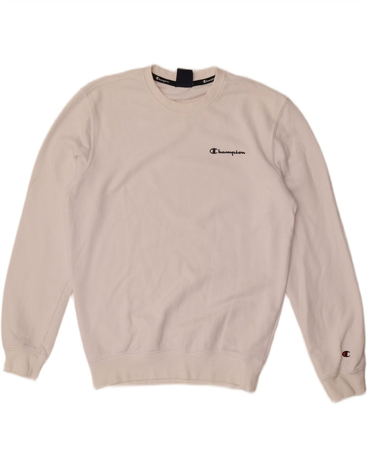 Ανδρικό φούτερ Champion Jumper Μικρό λευκό βαμβακερό