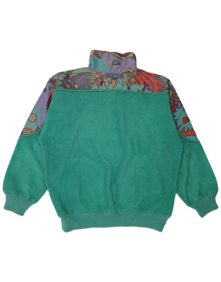 Silvy Ανδρικό φερμουάρ Fleece Jumper XL Πράσινος γεωμετρικός πολυεστέρας