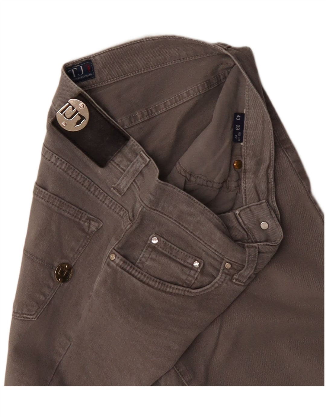 TRUSSARDI Γυναικείο ίσιο casual παντελόνι W27 L31 Γκρι