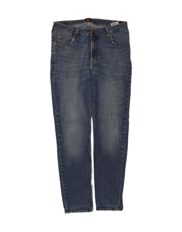 Lee Mens Rider Slim Jeans W33 L32 Blue Cotton
