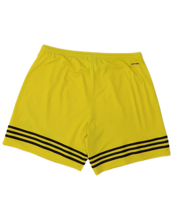 Ανδρικό σορτς Adidas Climalite με μεγάλο κίτρινο πολυεστέρα