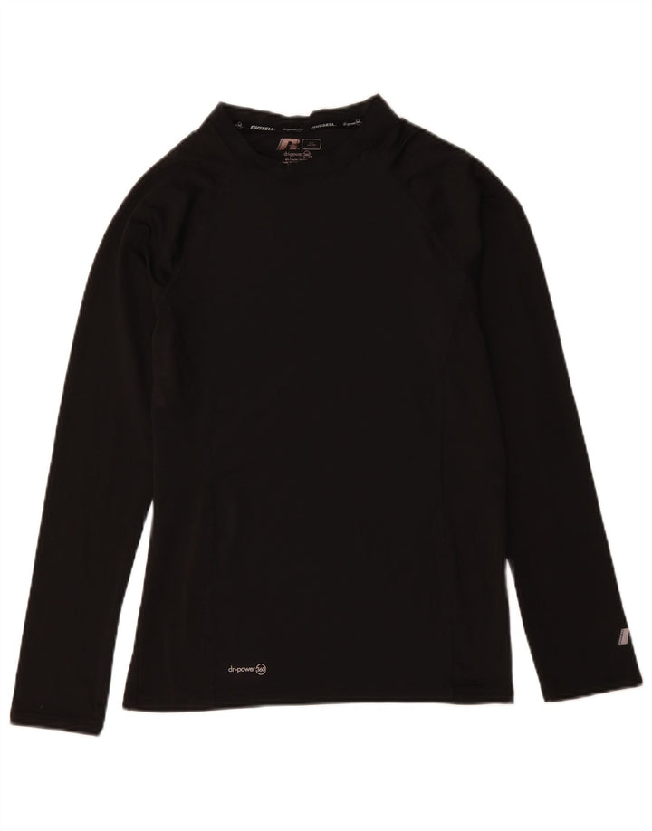 RUSSELL ATHLETIC Ανδρικό μακρυμάνικο μεσαίο μαύρο πολυεστέρας