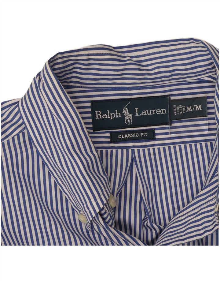 Ανδρικό κλασικό πουκάμισο Ralph Lauren με μεσαίο μπλε ρίγες