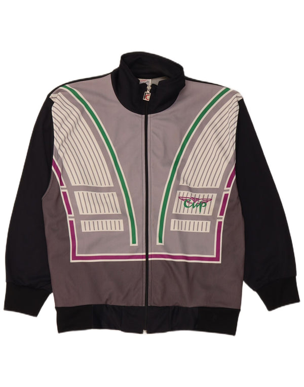 Ανδρική φόρμα F.LLI Campagnolo Top Jacket UK 36 Small Black Colourblock