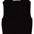 Zara Γυναικείο Crop Vest Top UK 8 Small Black Viscose