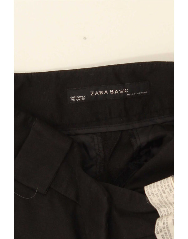 Zara Γυναικείο Skinny παντελόνι Chino EU 36 XS W26 L28 Μαύρο πολυεστέρα