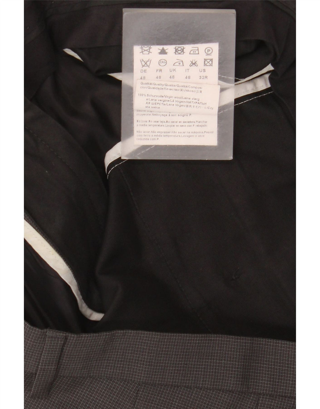 Ανδρικό ίσιο παντελόνι Hugo Boss IT 48 Medium W34 L30 Grey Gingham