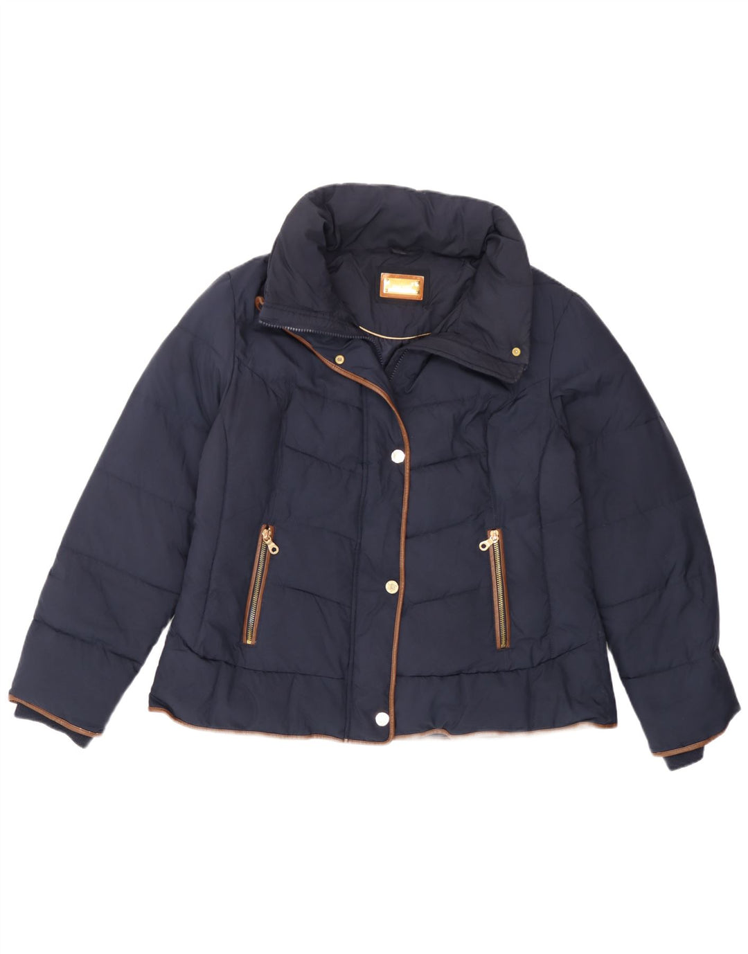 Marks & Spencer Γυναικείο μπουφάν UK 16 Large Navy Blue Polyester