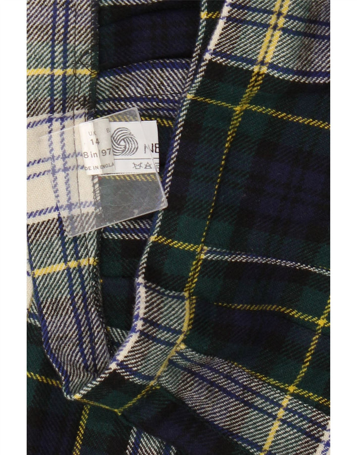 Vintage γυναικεία φούστα με περιτύλιγμα UK 14 μεσαίου πράσινου μαλλί