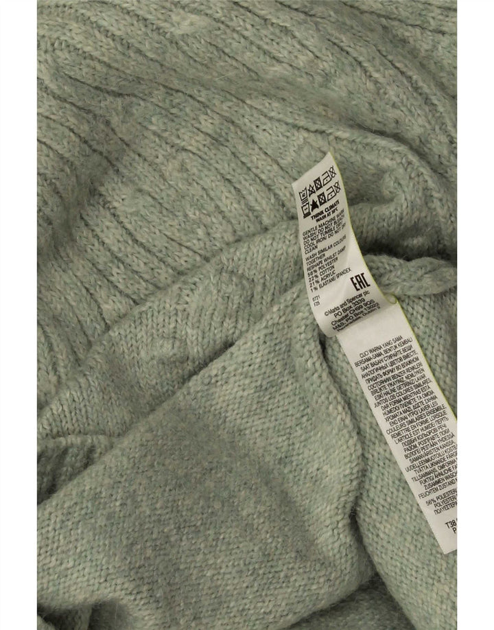 Marks & Spencer Γυναικείο πουλόβερ με λαιμό χελώνα UK 14 Μεσαίο πράσινο