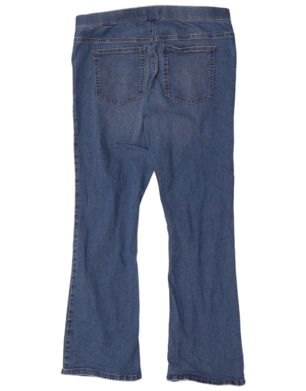 Marks & Spencer Γυναικεία Slim Flared Jeans UK 16 Large W34 L30 Blue Cotton