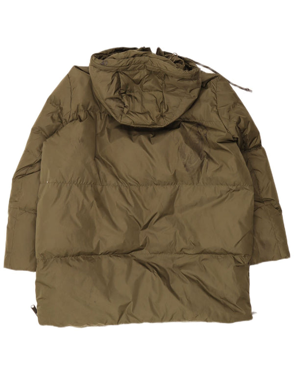 Zara Ανδρικό μπουφάν με κουκούλα Loose Fit padded UK 36 Small Khaki Classic