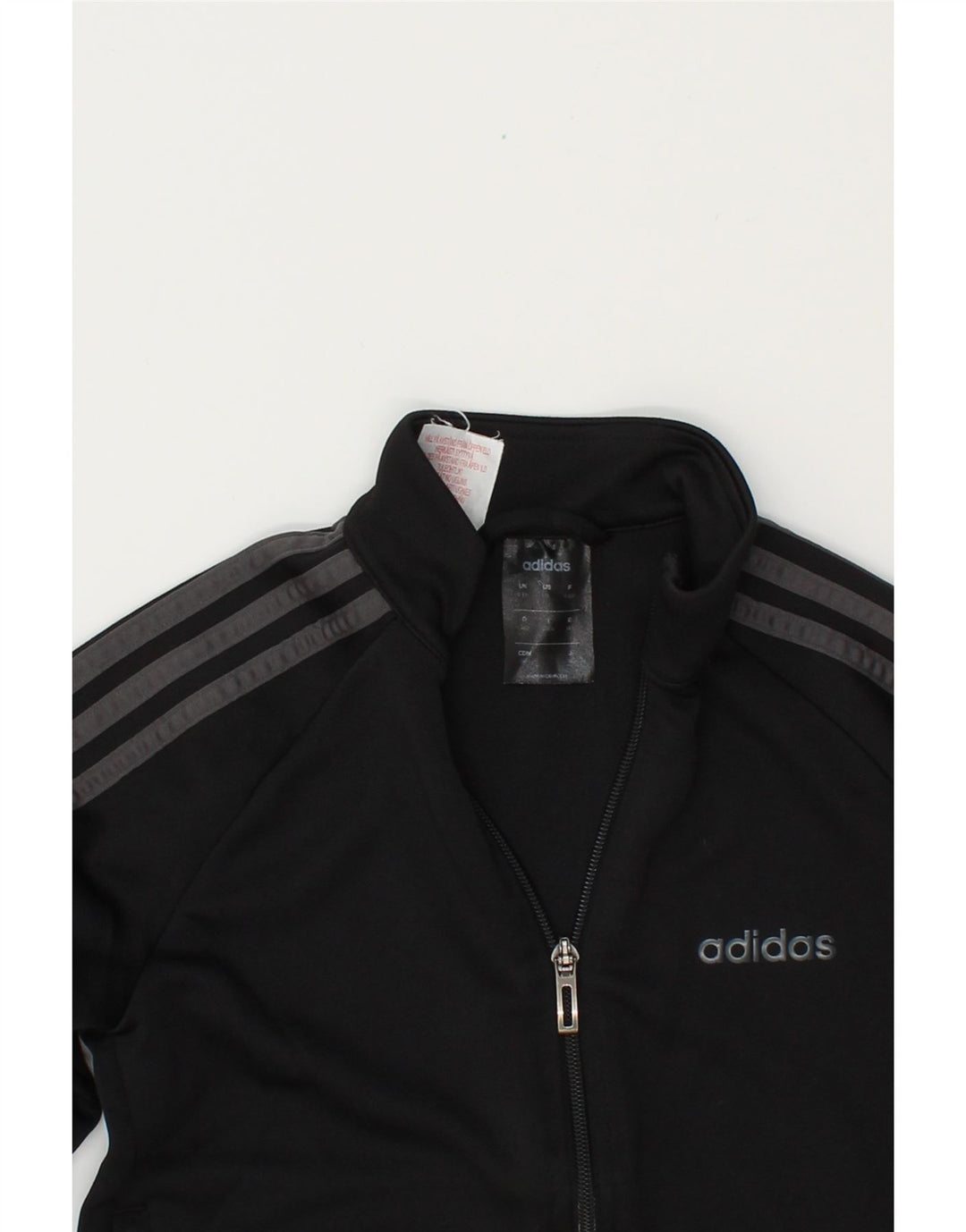 ADIDAS Boys Tracksuit Top Jacket 9-10 Years  Black Polyester Vintage Adidas and Second-Hand Adidas from Messina Hembry 