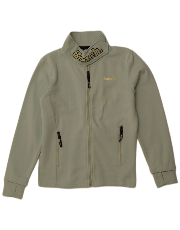 ΠΑΓΚΟΣ Γυναικεία Γραφική Αθλητική Μπουφάν UK 12 Βαμβακερό μεσαίο πράσινο