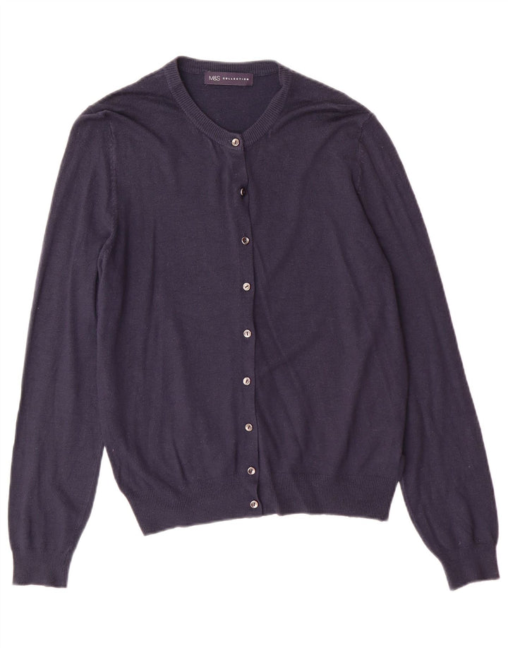 Marks & Spencer Γυναικεία ζακέτα πουλόβερ UK 14 Medium Navy Blue Classic