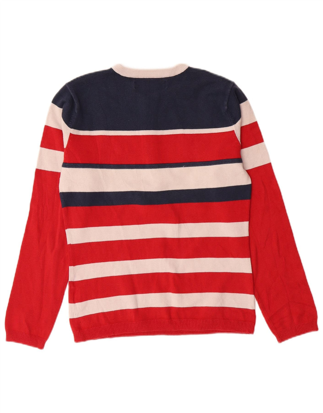 Γυναικείο πουλόβερ με φερμουάρ TOMMY HILFIGER UK 12 μεσαίο κόκκινο ριγέ