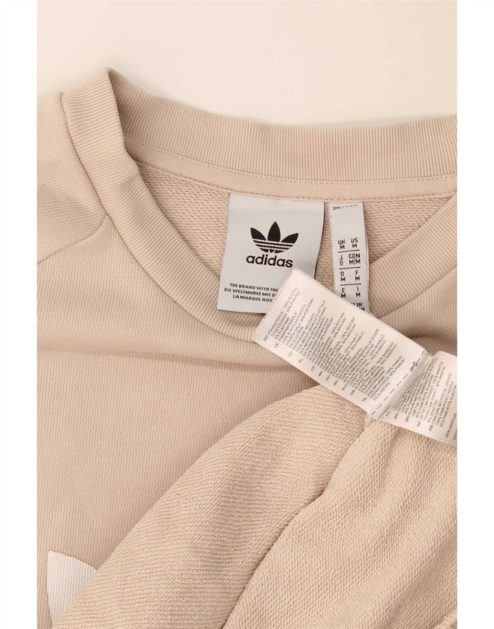 Ανδρικό γραφικό φούτερ Adidas, μεσαίο μπεζ βαμβακερό