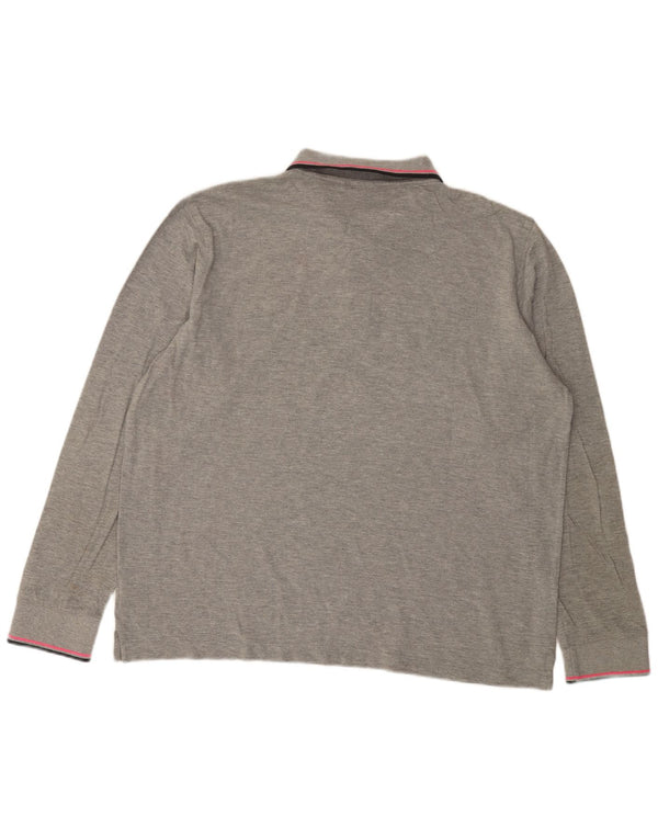 Lotto Ανδρικό μακρυμάνικο μπλουζάκι πόλο 2XL γκρι βαμβακερό