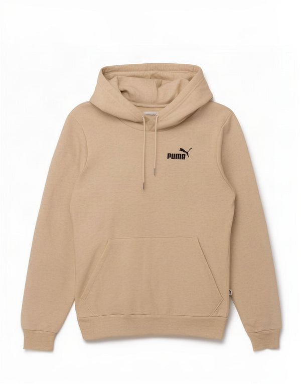 Puma Γυναικείο Hoodie Jumper UK 10 Small Beige Flecked Cotton