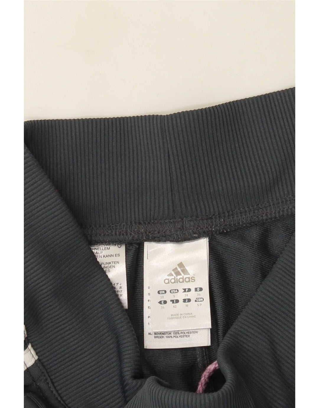 Γυναικεία αθλητική φόρμα Adidas Παντελόνι UK 10 Small Grey Polyester