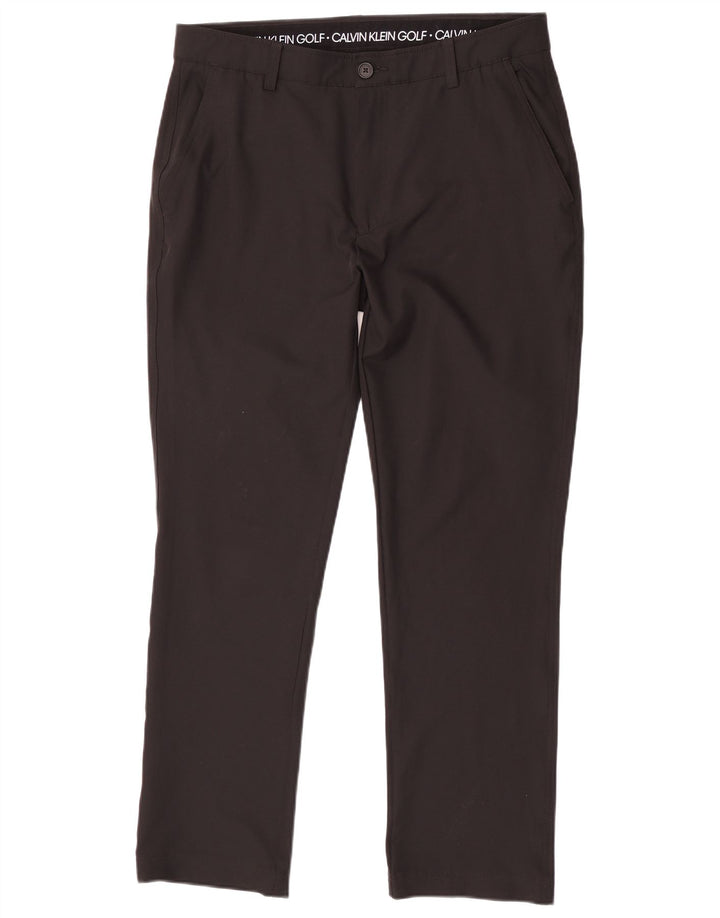 Calvin Klein Ανδρικό ίσιο παντελόνι Chino W34 L31 Μαύρο πολυεστέρα