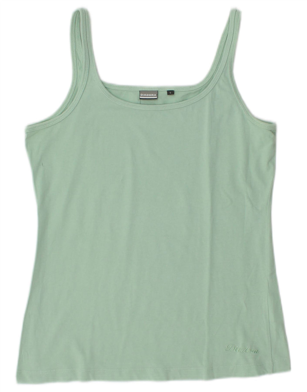 Diadora Womens Cami Top UK 14 Large Turquoise Cotton