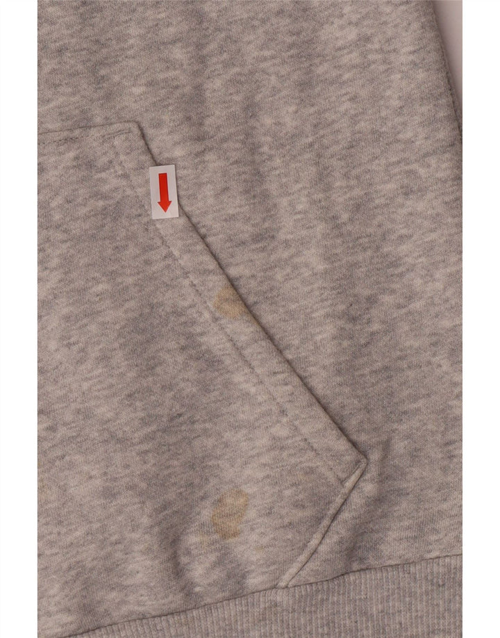 PUMA Womens Zip Hoodie Sweater UK 14 Medium Grey Cotton