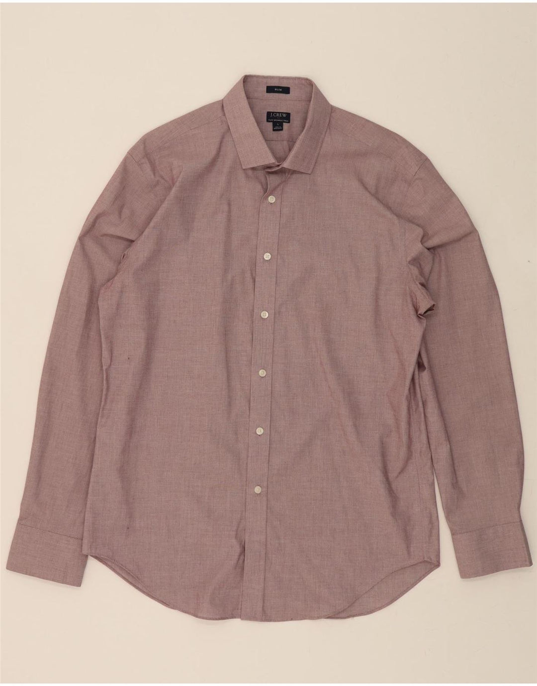 J. CREW Mens Slim Shirt Large Pink Cotton Vintage J. Crew and Second-Hand J. Crew from Messina Hembry 