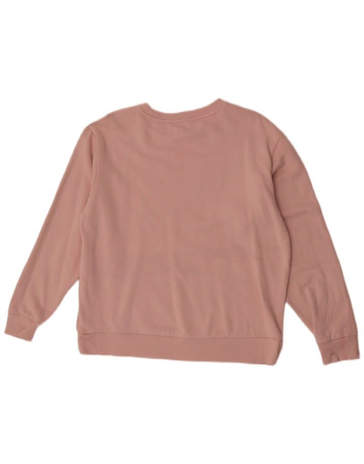 Marks & Spencer Γυναικεία μπλούζα μεγάλου μεγέθους Jumper UK 14 Μεσαίο ροζ βαμβακερό
