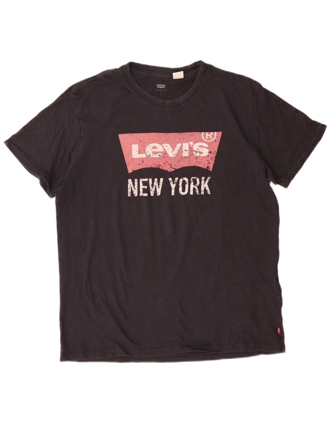 Γυναικείο γραφικό μπλουζάκι LEVI'S Top UK 16 μεγάλο μαύρο βαμβακερό