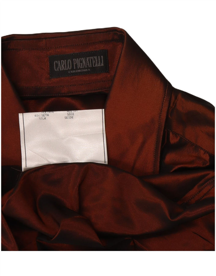 Carlo Pignatelli Ανδρικό πουκάμισο 43 Large Brown Acetate